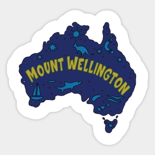 AUSSIE MAP MOUNT WELLINGTON Sticker